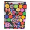 Geschenktasche - Happy Birthday - Schwarz - 26 X 12,5 X 32,5 Cm