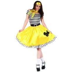 Kostüm - 60s Lady - Für Erwachsene - 5-teilig - Verschiedene Größen