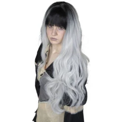 Langhaarperücke Für Erwachsene - Graue Locken