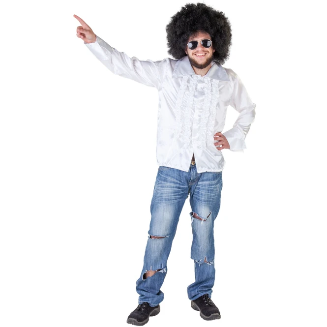 Discoshirt - Für Erwachsene - Weiß - Verschiedene Größen