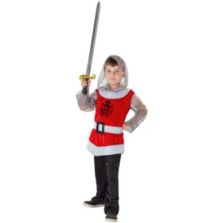 Kostüm - Roter Ritter - Für Kinder - 3-teilig - Verschiedene Größen