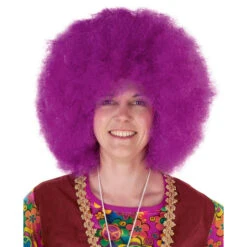 Perücke Für Erwachsene - Lilafarbener Afro