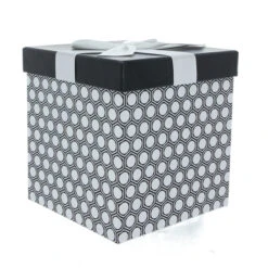 Geschenkbox Schwarz/weiß - Ca. 13 X 13 X 14 Cm