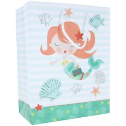 Geschenktasche - Meerjungfrau - 26 X 32,5 X 12,5 Cm