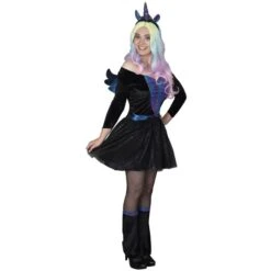 Kostüm - Schwarzes Einhorn - Für Erwachsene - 3-teilig - Verschiedene Größen