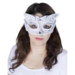 Maske - Weiße Katze - Für Erwachsene