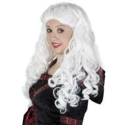 Langhaarperücke Für Erwachsene - Weiße Locken