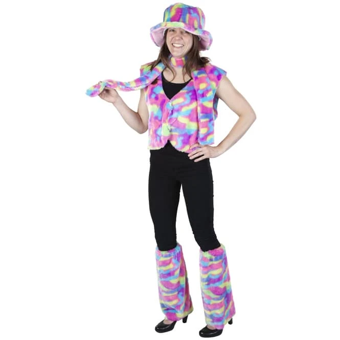 Stulpen - Regenbogen-Plüsch - Für Erwachsene – Bild 2