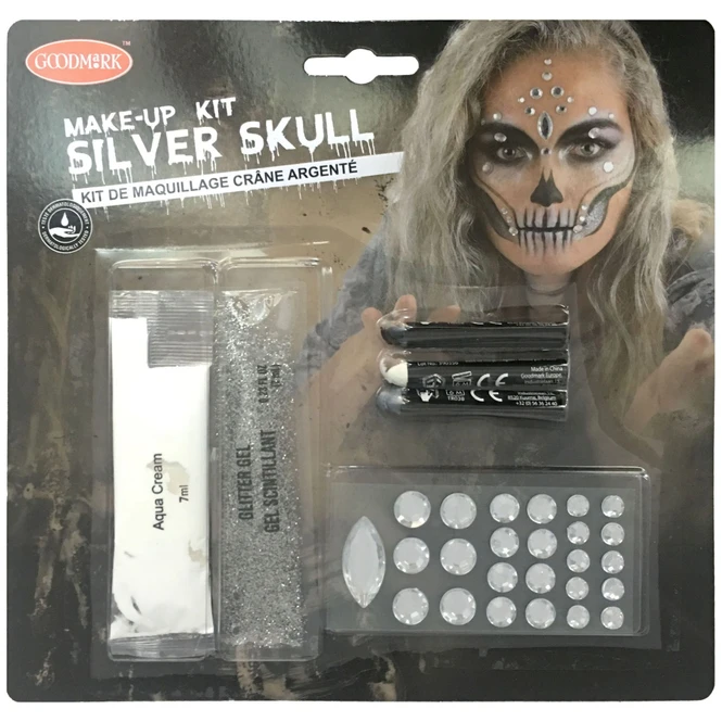 Schminkset - Skelett - Make-Up Mit Zubehör