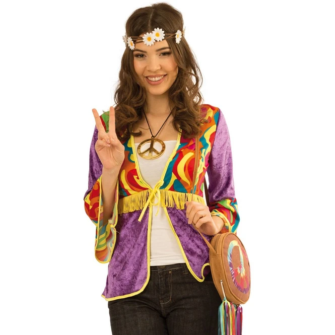 Kostüm - Hippie - Für Erwachsene - 1 Stück - Verschiedene Größen – Bild 3