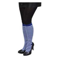 Kniestrümpfe - Streifen - Für Erwachsene - Blau/weiß