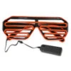 Faschingsbrille - Mit LED - Orange