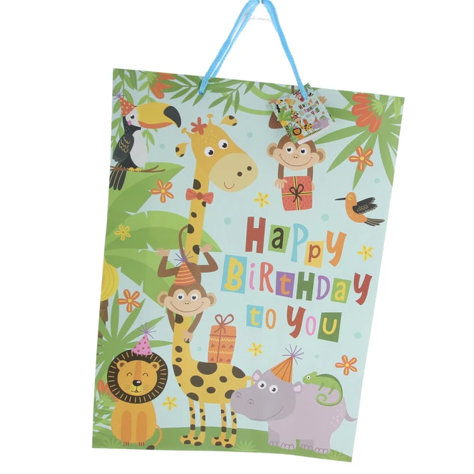Geschenktasche Dschungeltiere - Ca. 33 X 10 X 45,5 Cm
