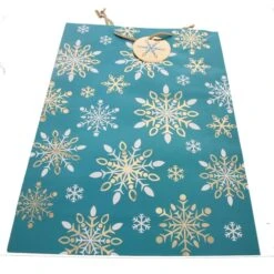 Geschenktasche Schneeflocken - Ca. 26 X 32 X 12,5 Cm