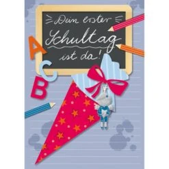 Schulanfangskarte - Anhänger - Junge