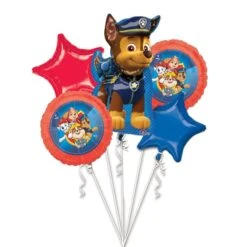 AMSCAN Paw Patrol - Folienballon-Set Chase - 5 Stück