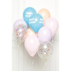 AMSCAN Ballon-Set - Happy Birthday - Pastell - 10 Stück
