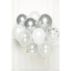 AMSCAN Ballon-Set - Silber - 10 Stück