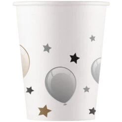 Procos 6 Becher - Happy Birthday - Weiß - Ca. 200 Ml