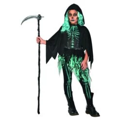 Kostüm - Leuchtskelett - Für Kinder - 3-teilig - Verschiedene Größen