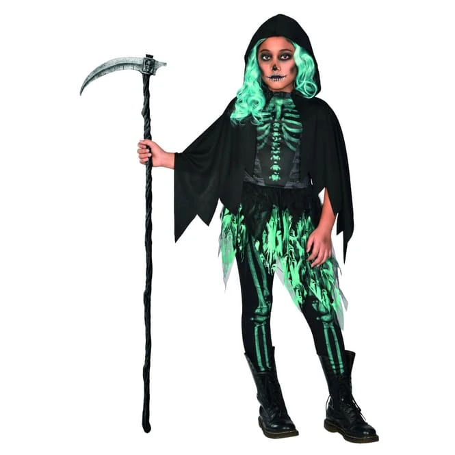 Kostüm - Leuchtskelett - Für Kinder - 3-teilig - Verschiedene Größen