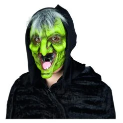 Halloweenmaske - Grüne Hexe - Für Erwachsene