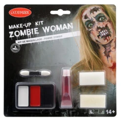 Schminkset - Zombie Frau - Make-Up Mit Zubehör