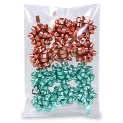 Geschenkschleifen - Ø = Ca. 3,5 Cm - 12 Stück - Rosé/mint