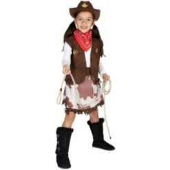 Kostüm - Cowgirl - Für Kinder - 3-teilig - Verschiedene Größen
