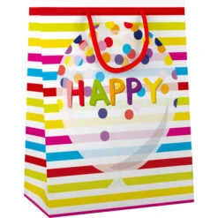 Geschenktasche - Happy Konfetti Ballon - Größe M