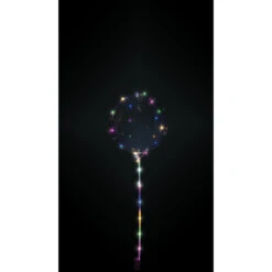 LED-Ballon Mit Lichterkette Und Halterung - Rund - 1 Stück