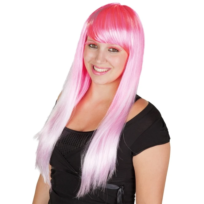 Langhaarperücke Für Erwachsene - Pink