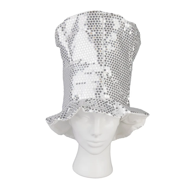 Faschingshut Mit Silbernen Pailletten - Für Erwachsene