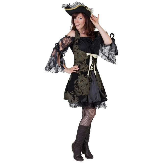 Kostüm - Piratenkönigin - Für Erwachsene - 4-teilig - Verschiedene Größen