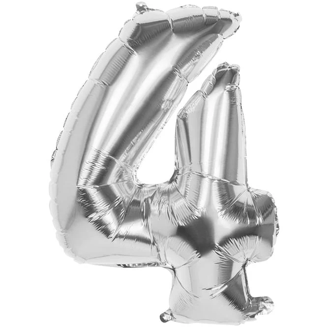 Boland Folienballon - Silberne Zahl - 0 Bis 9 – Bild 4