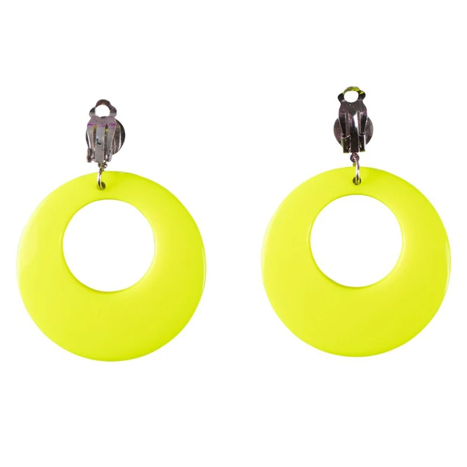 Faschingsschmuck - Ohrringe - Neongelb