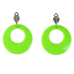Faschingsschmuck - Ohrringe - Neongrün