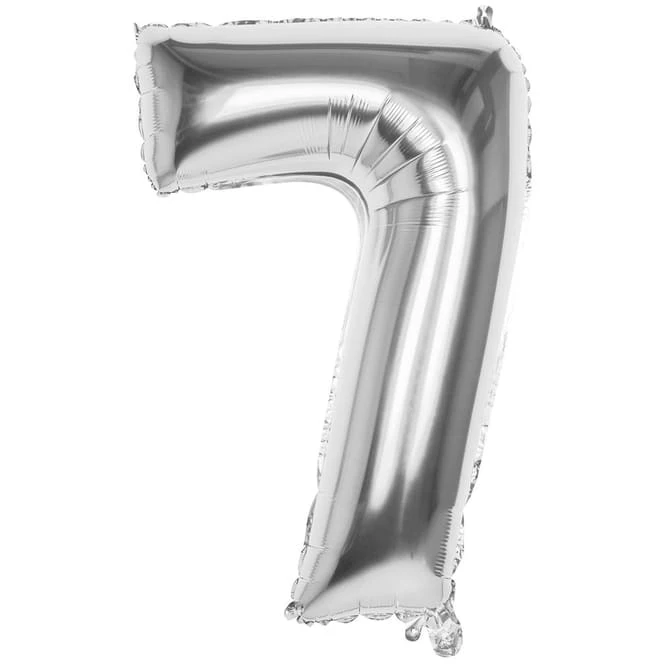 Boland Folienballon - Silberne Zahl - 0 Bis 9 – Bild 5