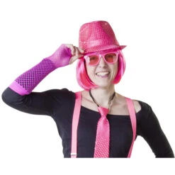 Fedora - Aus Polyester - Für Erwachsene - In Pink