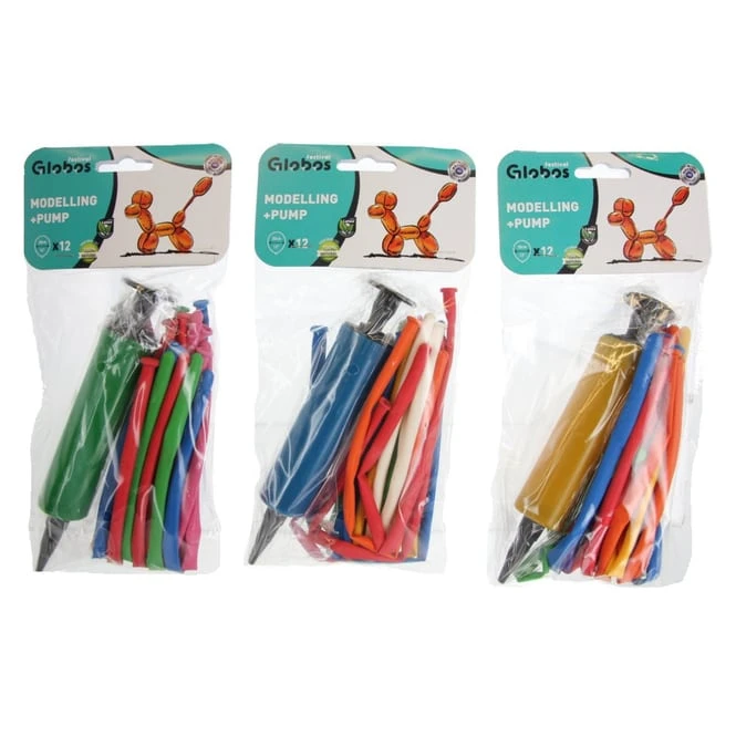 12 Modellierballons - Inkl. Pumpe - 1 Set – Bild 3