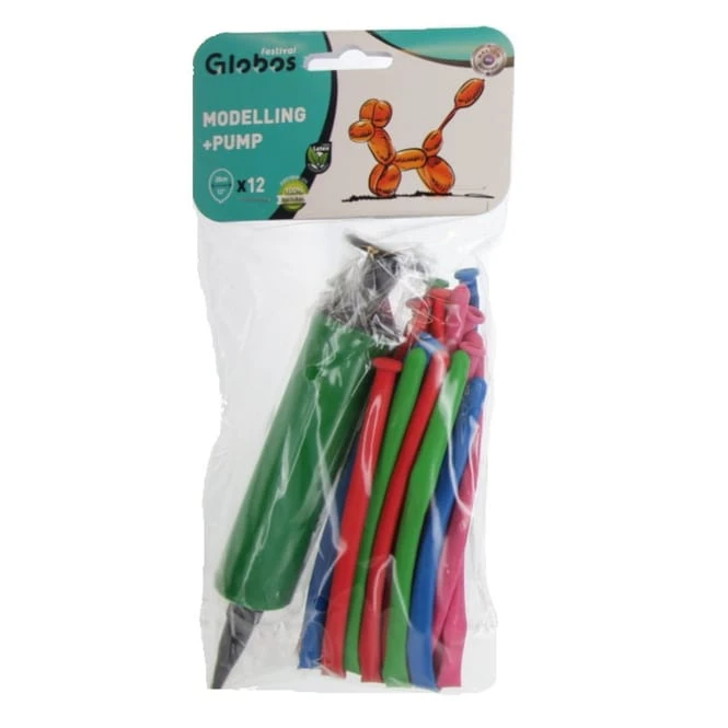 12 Modellierballons - Inkl. Pumpe - 1 Set – Bild 2