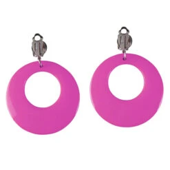 Faschingsschmuck - Ohrringe - Neonpink